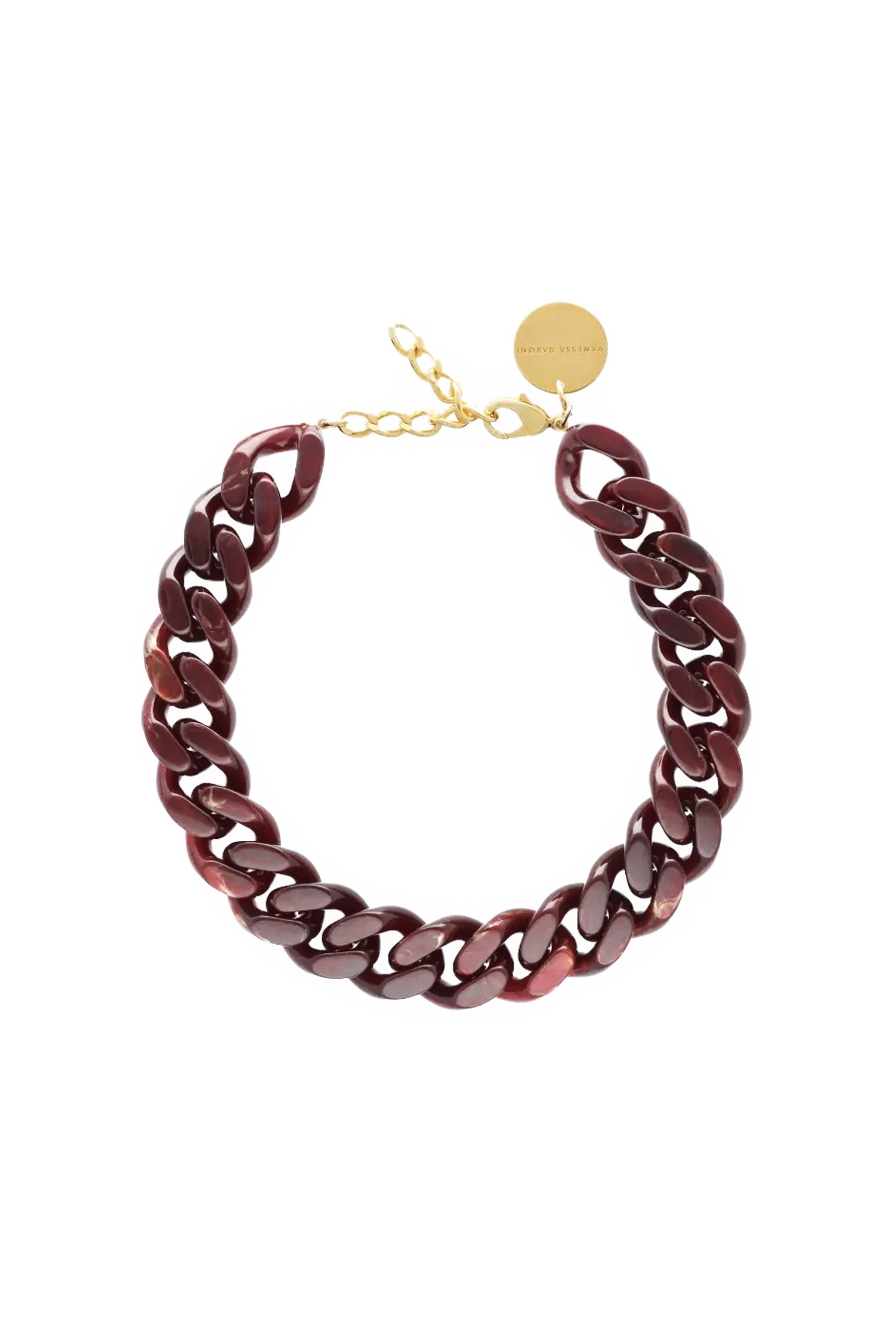 Vanessa Baroni Chain Necklace - Bordeaux