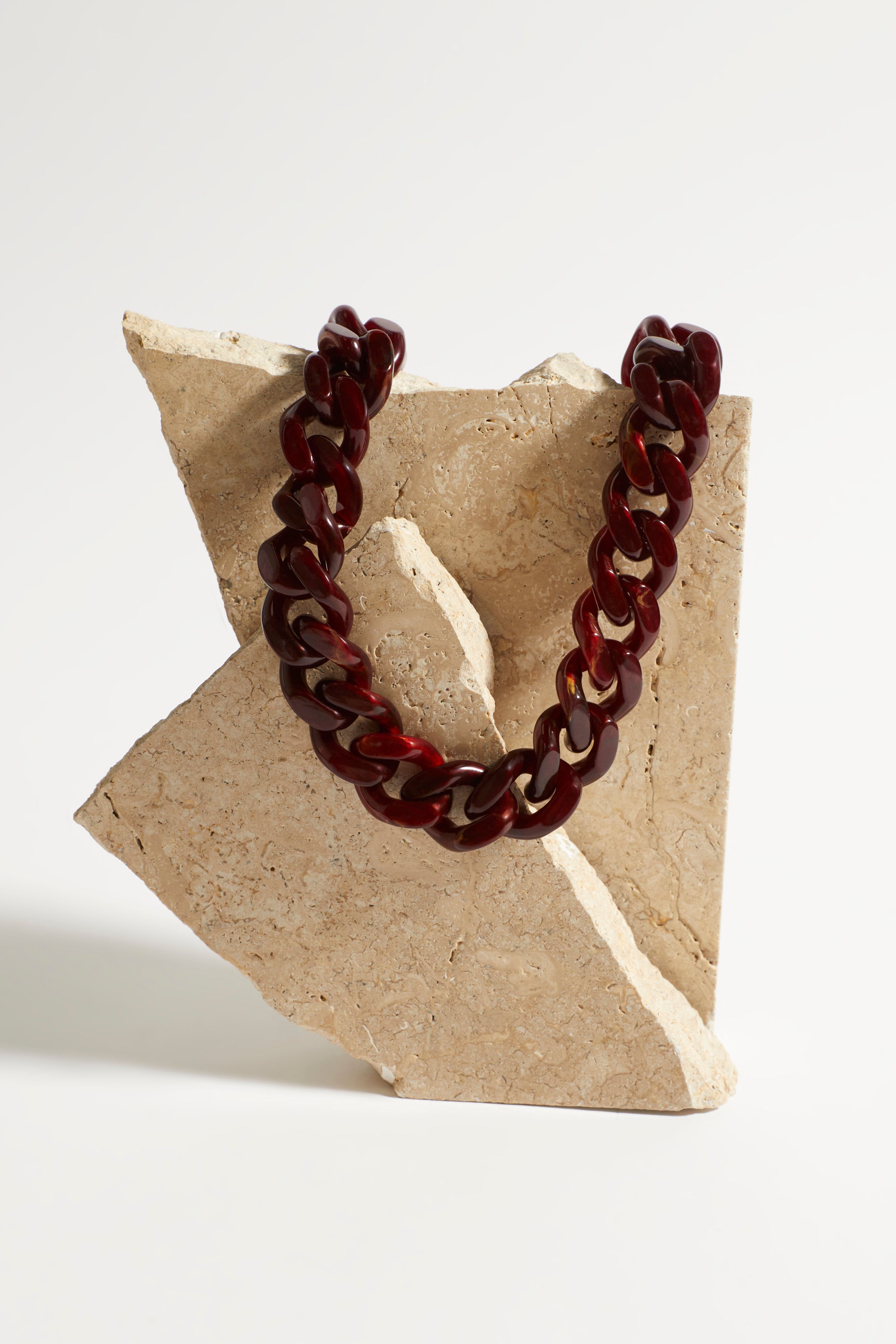 Vanessa Baroni Chain Necklace - Bordeaux - Image 2